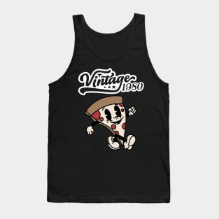 Vintage Funny Pizza Retro 80s Food Tank Top